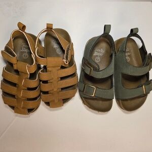 Baby Sandals - Brown and Green